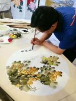 艺术家党文军日记:新作《硕果飘香呈祥瑞》《竹报平安》•四尺斗方50x50【沂蒙【图2】