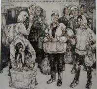 艺术家赵国毅收藏:赵国毅作品《农民女工》,反映90年代农村大量劳动力进城务工,【图0】