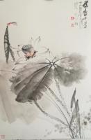 艺术家张大石日记:新出炉的国画花鸟作品《金玉满堂》《春色满园》,《荷香十里》尺【图2】