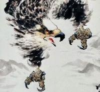 艺术家王贵烨日记:我画的鹰就是以写实写意之中，着重刻画天宇霸主为我独尊的王者气【图1】