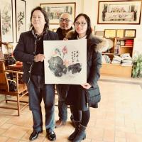 艺术家叶仲桥生活:1月30日早上给小画家们送祝福,下午接待广西壮族自治区政商代【图1】