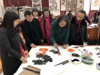 艺术家安士胜生活:天津画院新春送福走进邓店村!【图1】