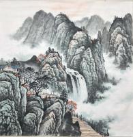 艺术家李振军收藏:山水国画三幅,客户订的精品斗方。李振军【图1】