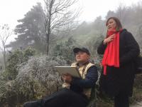 艺术家冯建德日记:今天带领两位师兄弟赴南岳衡山采风写生,不是远方的朋友难得来一【图2】