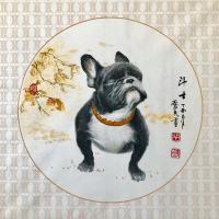 艺术家胡爱民日记:狗年到了，创作了系列狗狗《斗士图》，萌萌哒，喜欢可以订制，尺【图0】