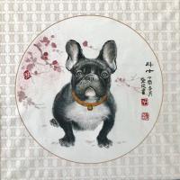 艺术家胡爱民日记:狗年到了，创作了系列狗狗《斗士图》，萌萌哒，喜欢可以订制，尺【图3】