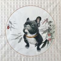 艺术家胡爱民日记:狗年到了，创作了系列狗狗《斗士图》，萌萌哒，喜欢可以订制，尺【图5】