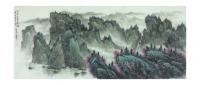 艺术家高显惠日记:高显惠经过几十年研究，探索出写意和工笔的“没骨皴”山水画法，【图0】