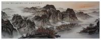艺术家刘剑刚日记:国画作品《漓江山影》，尺寸138cm×68cm,作者刘剑刚。【图1】