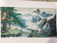 艺术家赵德锁日记:国画 “松下问童子” 大六尺 以下照片兼是缩印版本【图0】