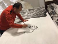 艺术家周鹏飞日记:国画《尼山颂圣图》吾历时半年创作完成:尺寸36米X5、5米 【图0】