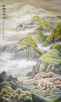 艺术家宁建华日记:两幅彩墨山水画《瑞雪伴春归》,新作,尺寸200*120cm,【图0】