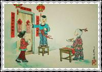 艺术家于波日记:《汪年欢乐吉祥》送给大家一组本人十多年前画的风俗小画赏玩戏尔【图0】
