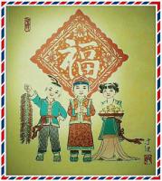 艺术家于波日记:《汪年欢乐吉祥》送给大家一组本人十多年前画的风俗小画赏玩戏尔【图1】