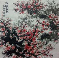 艺术家杨振华日记:爆竹声声除旧岁,梅花朵朵迎新春。至此2018新年来临之际,祝【图1】