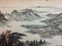 艺术家刘传军日记:237号作品第二次设色。装裱后高1.7米，长4.2米。第一幅【图3】