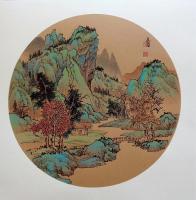 艺术家高勇利日记:《孤村龝意》,高勇利,50*50,圓光卡紙
天净沙·秋
【图0】