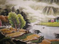 艺术家宁建华日记:小八尺彩墨山水献给老师们欣赏指导【图4】