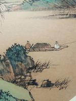 艺术家高勇利日记:《秋江垂綸》,50*50圓光卡紙,高勇利
陆游《秋日郊居》【图1】