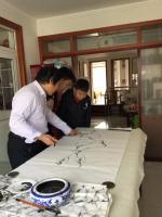 艺术家李尊荣生活:春节过了,继续练书画,孩子们都很用功!广然艺术手把手教学。【图2】