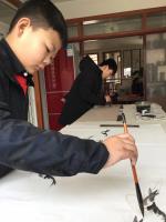 艺术家李尊荣生活:春节过了，继续练书画，孩子们都很用功！广然艺术手把手教学。【图3】