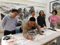 艺术家金新宇生活:与广州画松大师罗树辉等共同作画,又瞎整了一回【图2】