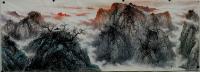 艺术家于立江日记:开工第一幅七尺（220cm*75cm）国画山水作品刚刚完成。【图0】