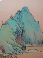 艺术家高勇利日记:《湖上泛舟》,50*50卡紙圓光,高勇利
《泛舟湖山间有感【图2】