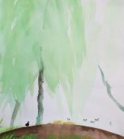 艺术家王征明日记:王征明国画新作,尺寸37x41【图0】