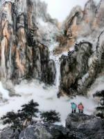 艺术家杨增超日记:奇石瓷画《黄山飞泉》创作完成!,杨增超【图0】