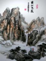 艺术家杨增超日记:奇石瓷画《黄山飞泉》创作完成!,杨增超【图4】