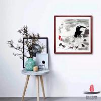 艺术家李沫池日记:作品装框效果,如何呢?在客厅弄上一幅。李沫池【图4】