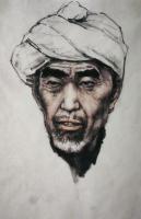 艺术家赵国毅日记:人物头像写生作品《建筑工》《渔工》《农村妇女》
《农村老太【图1】