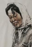艺术家赵国毅日记:人物头像写生作品《建筑工》《渔工》《农村妇女》
《农村老太【图2】