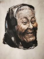 艺术家赵国毅日记:人物头像写生作品《建筑工》《渔工》《农村妇女》
《农村老太【图4】