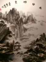 艺术家杨增超日记:奇石瓷画《幽谷烟云》,杨增超【图1】