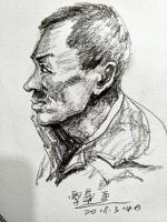 艺术家覃莽日记:两三分钟画的人物头像速写,覃莽【图1】