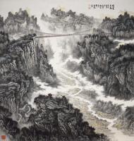 艺术家刘应雄日记:国画《矮寨大桥》
2012年，创下四个世界第一的湖南矮寨大【图0】