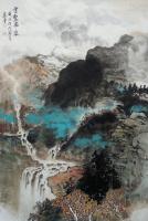 艺术家高勇利日记:《雲壑飛泉》，48*70cm，軟片未裝裱。高勇利【图0】