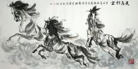艺术家田光荣日记:田光荣国画作品《天马行空》,四尺整张。【图0】