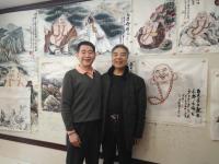 艺术家尚建国生活:四十多年的战友来我的工作室参观指导!【图2】