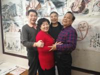 艺术家尚建国生活:四十多年的战友来我的工作室参观指导!【图3】