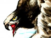 艺术家潘宁秋收藏:落款注释:见过玫瑰的男人怎么会爱上野花,爱过雄鹰的女人怎么能【图2】