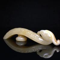 艺术家东方古玩城堡收藏:老和田玉凤玉代勾手把件摆件,细节如图,尺寸11.5×2.4×【图5】