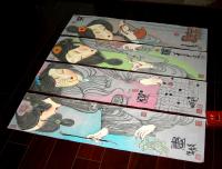 艺术家潘宁秋日记:日式风格《茶·棋·绣·画》
三尺对开100cmX25cm【图3】