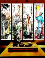 艺术家潘宁秋日记:怀素书蕉图、板桥写竹图、东坡题壁图、太白邀月图
三尺对开1【图0】