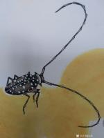 艺术家谷风日记:新作动物小品一组《蜻蜓》《蝴蝶》《牵牛》《知了》，与大家分享【图2】