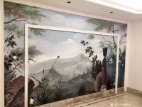 艺术家周海波日记:《优雅的孔雀》. 欧式风格壁画进行中.把灰调子做到很统一【图3】