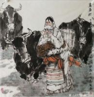 艺术家赵国毅日记:新作国画人物《高原行》，这是我的西部印象，沉稳的牦牛，忠实的【图0】