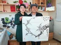 艺术家李同辉收藏:庆阳市著名书画家一枝梅刘希贤老师,来天福亿福缘雅阁陇上墨人李【图0】